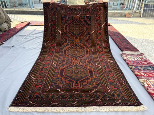 Brown hand knotted afghan - brown,