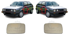 NEW FOR VW GOLF MK2 1988-1992 WING MIRROR GLASS NOT HEATED PAIR SET