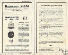 Antique Advertising _ Vimax Electrical Appliance Anti-Parasite User Manual