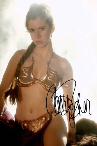 Carrie fisher signed autograph - signed,