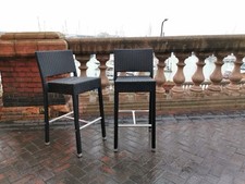 Set of six rattan Bar Stools