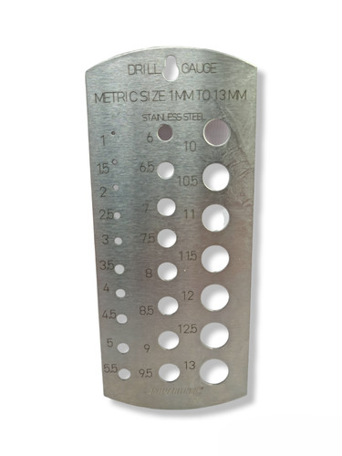 Drill bit gauge - gauge, metric