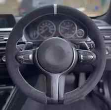 BMW Suede Alcantara Steering Wheel Cover F30 F32  F80 M3 M4 MSport Silver Stripe