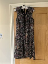 Marilyn Moore Vintage Midi Paisley Print Dress Size 12 Cotton / Silk Blend