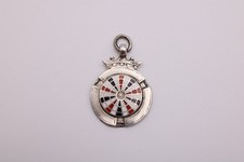 Darts silver shield fob medal