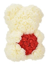 Artificial rose teddy bear - artificial,