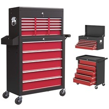 HOMCOM Rolling Tool Chest