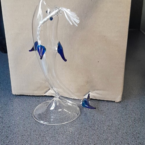 Clear blue art glass - art,