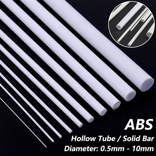 White abs round tube - white,