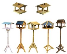 Traditional Wooden Wild Bird Deluxe Feeding Station Table Free Standing New