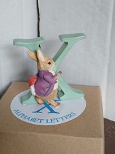"X" Peter Rabbit Decorative Alphabet Letter Resin by Beatrix Potter A5016 W/ Box