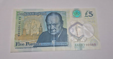 AA19  £5 Pound Polymer note • Bank Of England AA19 100089