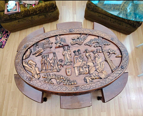 Vintage hand carved darkwood - vintage,