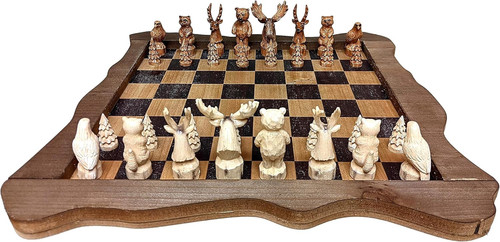 Exotic forest wooden chess - exotic,
