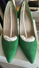 L K Bennett Green Suede Fern