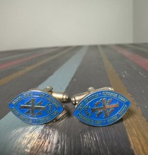 Nickel and blue enamel