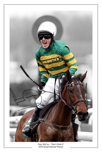 Tony mccoy signed photo - signed,