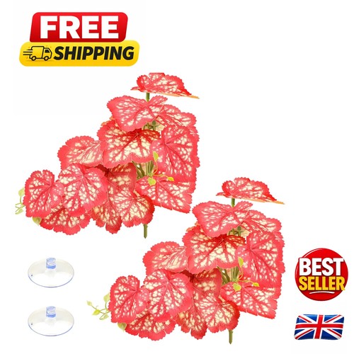Red artificial begonia plants - artificial,