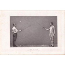 1890 SWORD FENCING Print -
