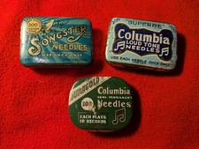 Songster - Columbia - Duragold  Gramophone Needle Tins - 3 Tins