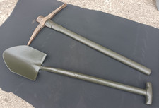 Ex MOD /| Repainted Green 36" Pick Axe and Shovel Set LandRover Pioneer Tools