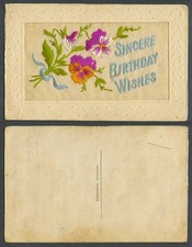 WW1 SILK Embroidered Old