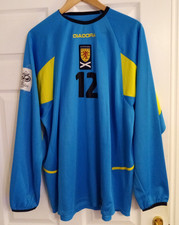 SCOTLAND BENCH WORN GOALKEEPER'S SHIRT 2005 ("DAVID MARSHALL")  