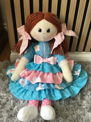 New handmade inch rag doll - new,