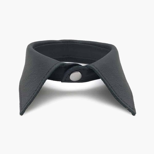 Leather shirt collar black - collar,