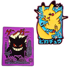 Pokemon | Gengar & Pikachu Japanese Style Enamel Pin Badges | ゲンガー & ピカチュウ