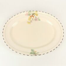 Antique Adams Royal Ivory Titian Ware Serving Platter 14" Oval Plate Floral