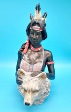 American Indian Lady  White