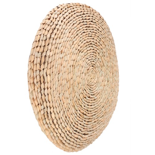 Cattail hand woven pouf - .cattail,