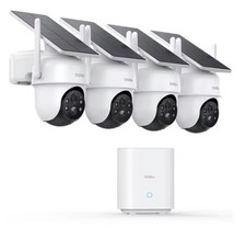 AOSU SolarCam D1 Classic Solar Wireless Security 3MP Outdoor CCTV 4 Camera Kit