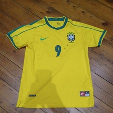 Vintage Brazil Nike 1998 Ronaldo R9 Home Shirt Jersey - Medium Mens 90s Original
