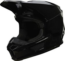 Fox V1 PLAIC Motocross MX Race OffRoad Helmet  BLACK Adults