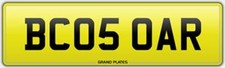 OARS ROWING ROWER NUMBER PLATE BC05 OAR REGISTRATION 2005 CARS ONWARD BOAT SOAR