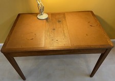 Oak Worktable/Desk With ‘Leather’ Inserts Originally Made For RAF Staverton