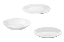 OFTAST Serving Plates - White Dinner Side/Deep Plates Kitchen Crockery set IKEA