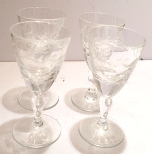 4x  Sherry / aperitif etched