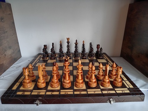 Luxury handcarved wooden chess - wooden,