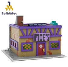 MOC The Simpsons Moe's Tavern Building Blocks 1736PCS Architecture Kit In Stock