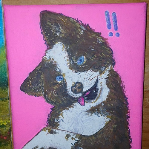 Ooak original puppy dog - original,