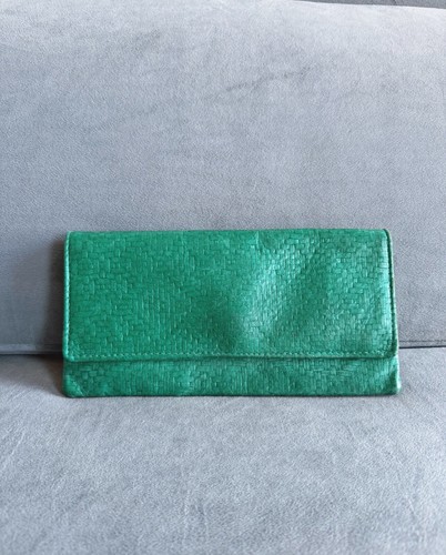 Green clutch handbag - green,