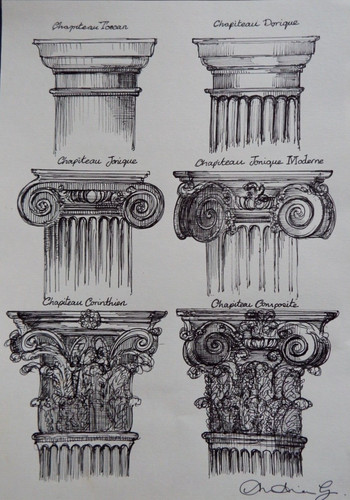 Drawing roman greek capital - drawing,