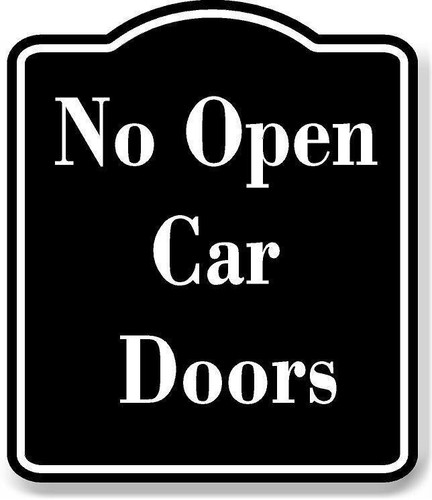 Open car doors - open, black