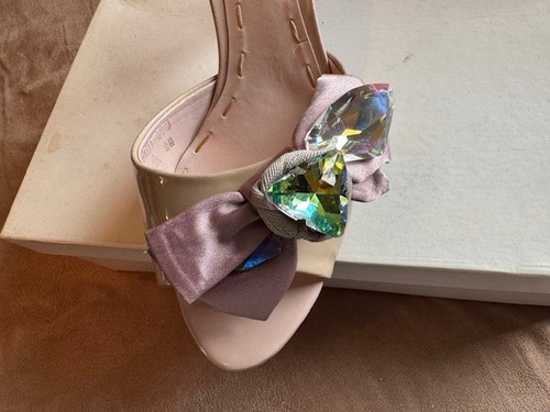 Pale pink gem evening shoes - pale,
