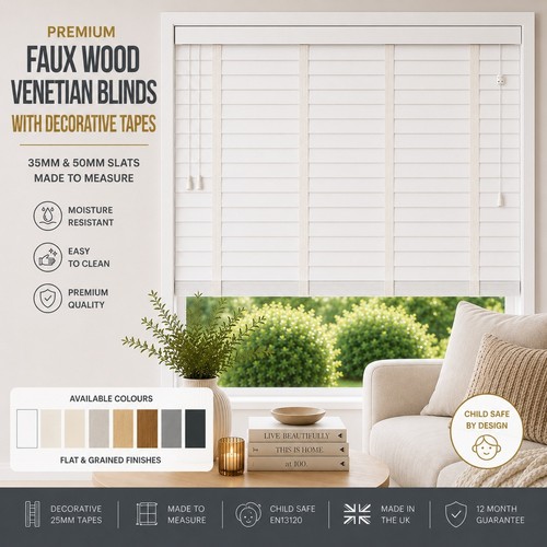 Venetian blinds faux - blinds, wood