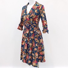 Lindy Bop Dress Size 10 Womens Blue Floral FLT-FPL