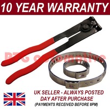 CV BOOT CLAMPS PAIR x1 EAR PLIERS x1 UNIVERSAL STAINLESS FITS ALL CARS KIT 3.1